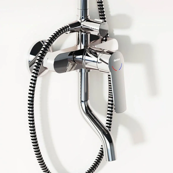 Душевая стойка Damixa Jupiter 977740 латунь, с изливом - фото 5