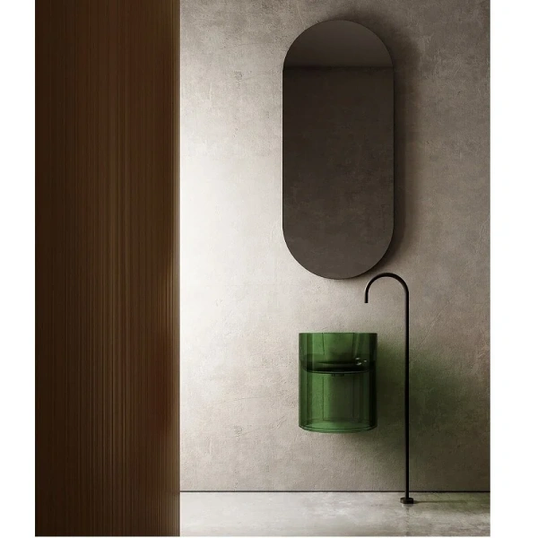 Раковина Abber Kristall 42 см зеленая, подвесные, пристенные - фото 3