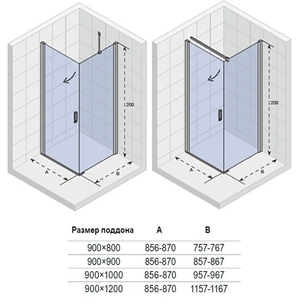 Душевой уголок Riho Novik Z201 GZ5090120 90x120 см - фото 2