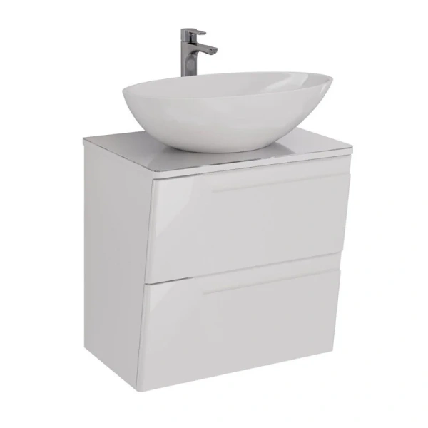 Тумба под раковину подвесная Lemark Miano 60 см белый глянец, белая - фото 7