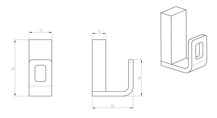 Крючок для ванной Boheme Q черный/золото - фото 2
