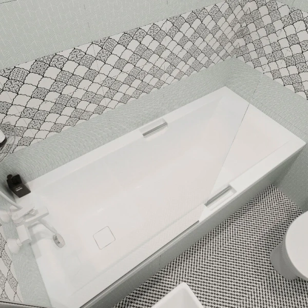 Ванна акриловая Diwo Дмитров 170 x 75 см, с каркасом, с ручками, цвет белый, Щ0000055171/Щ0000055305, прямоугольные - фото 5