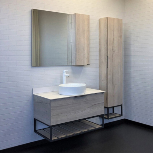 Тумба с раковиной подвесная Comforty Порто 90 см дуб дымчатый, нет в наличии - фото 2