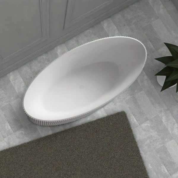 Ванна из искусственного камня Abber Stein 180х85 см отдельностоящая, современныe, hi-tech, декорированныe - фото 3