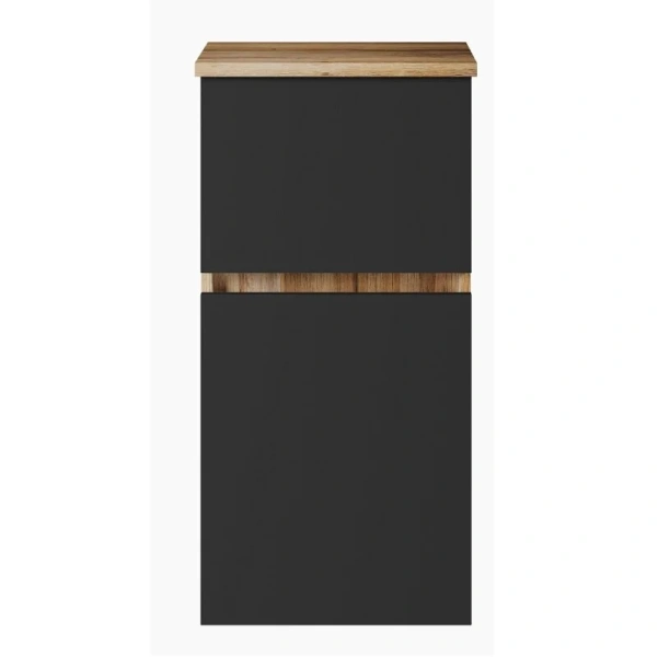 Шкаф подвесной Misty Ива 40 см графит/дуб вотан - фото 1