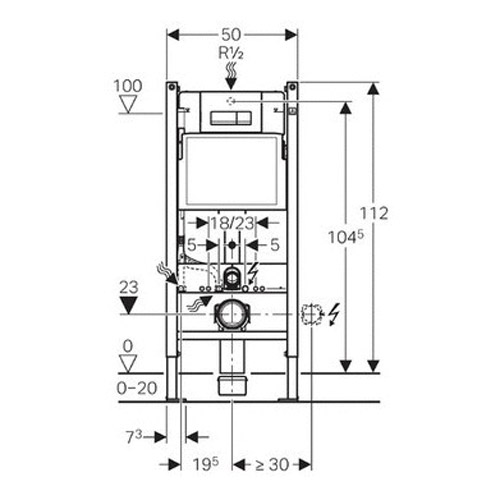 Комплект инсталляция и подвесной унитаз Geberit Duofix 458.125.21.1-20307 - фото 2