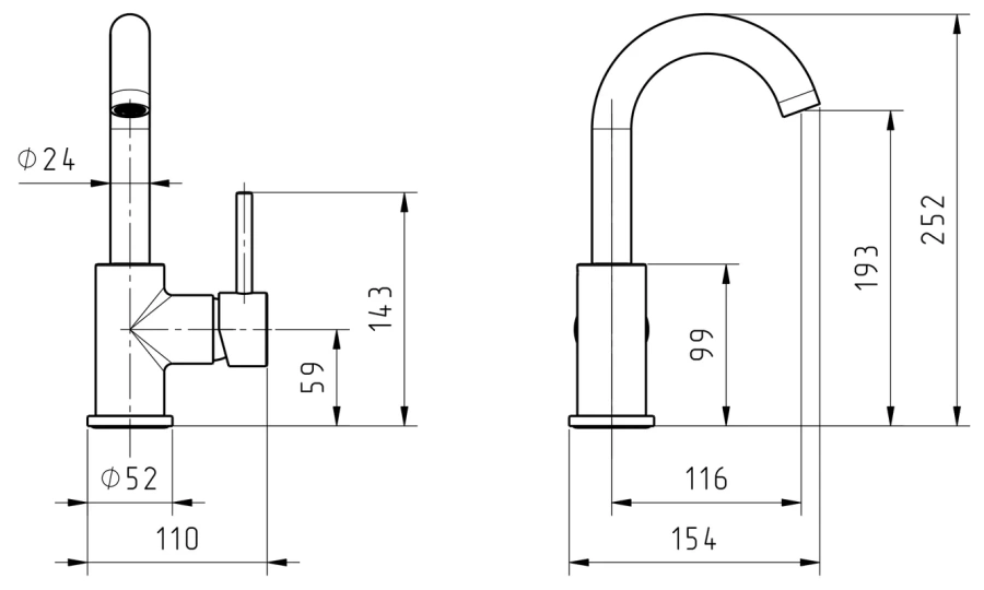 Смеситель для раковины Migliore Fortis золото, округлая форма, с донным клапаном - фото 5