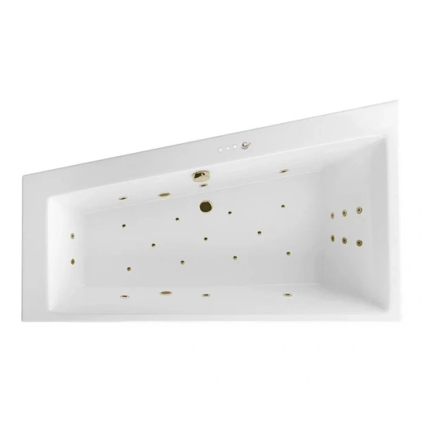 Ванна гидромассажная Excellent Sfera Ultra 170 x 100 см, левая, белый/бронза, WAEX.SFL17.ULTRA.BR - фото 1