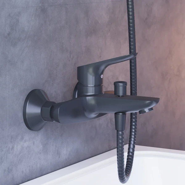 Смеситель для ванны Damixa Origin Bit черный, для ванны - фото 2