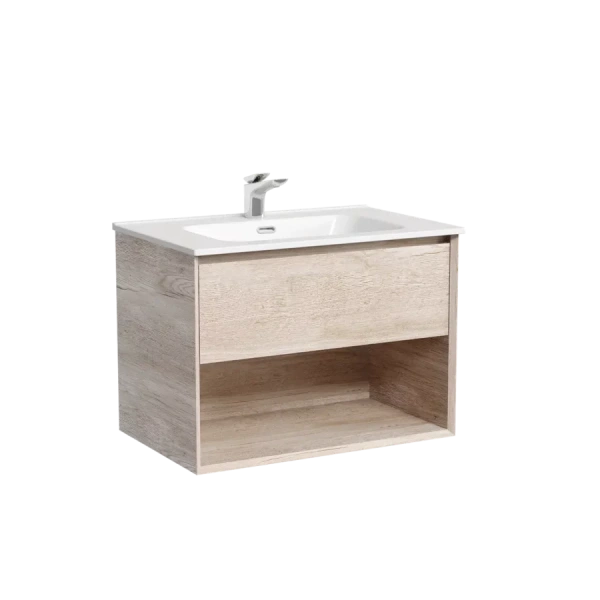Тумба под раковину подвесная Sancos Marmi 1.0 70 см дуб галифакс натуральный - фото 1