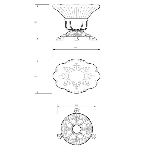 Мыльница Migliore Elisabetta золото, классические, ретро, декорированные - фото 2