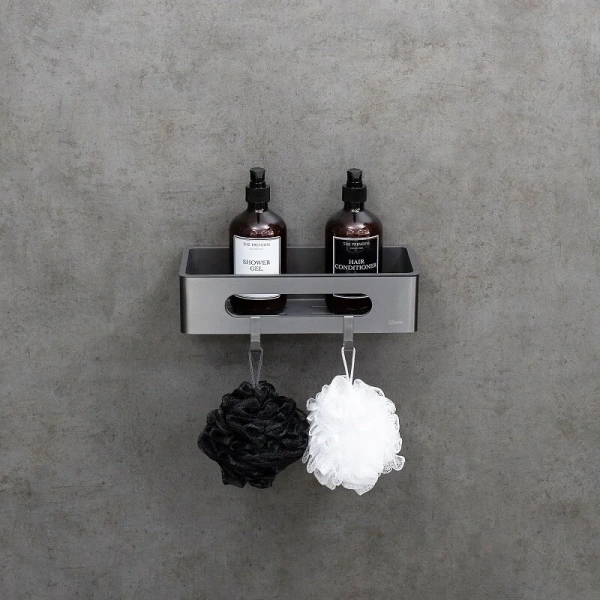 Полочка для ванной Lemark Shelf Line графит - фото 3