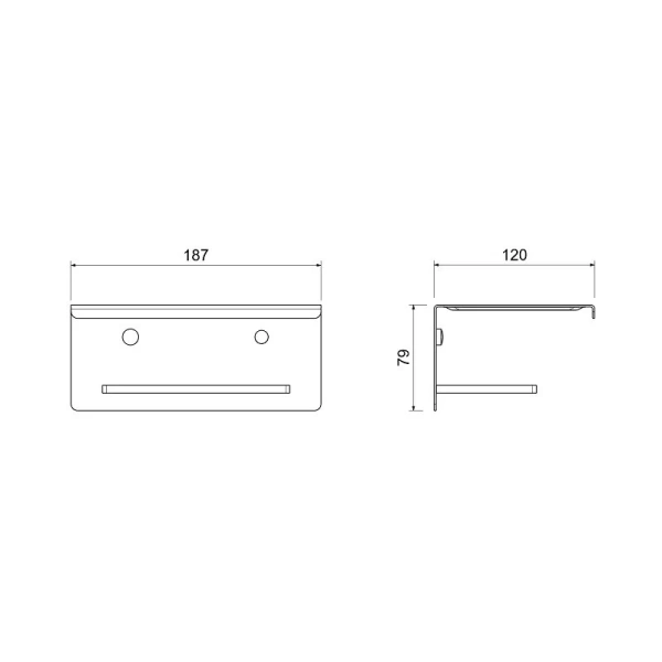 Бумагодержатель Акватек Либра хром - фото 2
