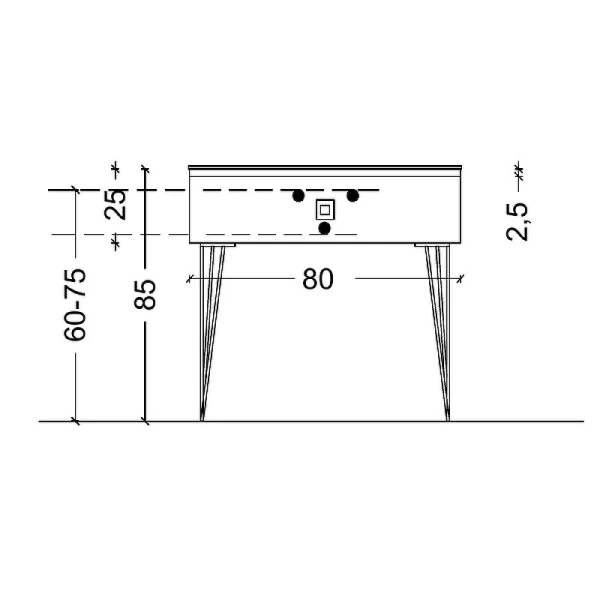 Тумба с раковиной напольная Boheme Lucido 770-080-PU 80 см лиловая, высокие ножки, по запросу - фото 2