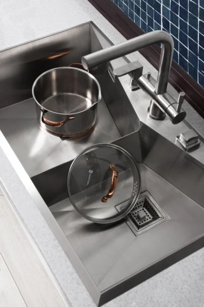 Смеситель для кухни Omoikiri Nagano-BN + Pure drop Lite нержавеющая сталь - фото 2