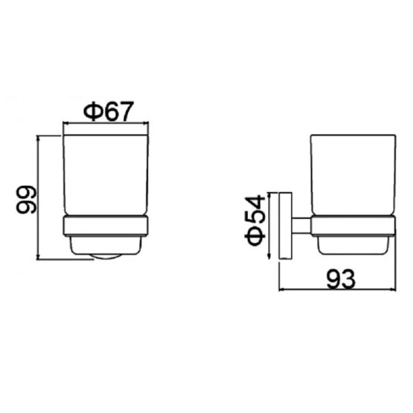Стакан для ванной Timo Saona черное золото - фото 2