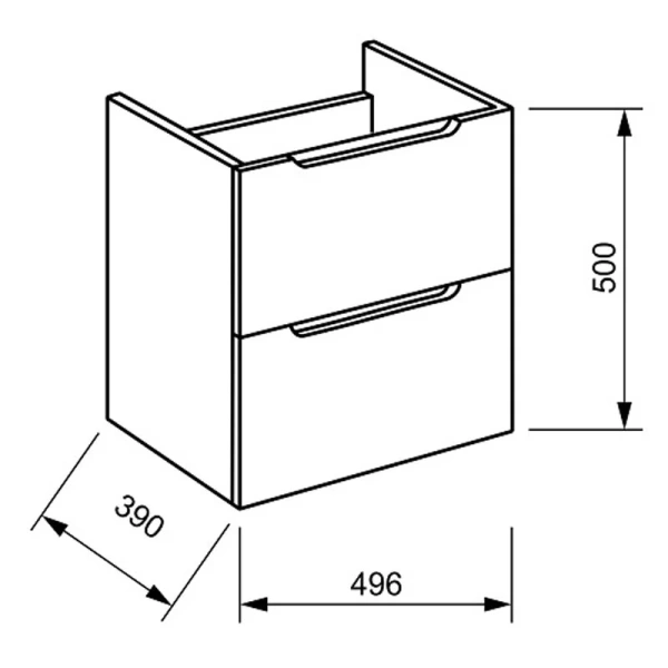 Тумба под раковину подвесная BelBagno Etna 50 см с правосторонней дверцей bianco lucido - фото 3