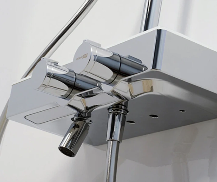 Душевая стойка WasserKRAFT с термостатическим смесителем, с термостатом - фото 6