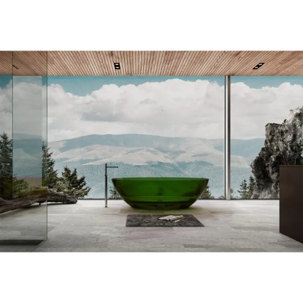 Ванна из полиэфирной смолы Abber Kristall 180x85 см зеленая, современныe, hi-tech - фото 2