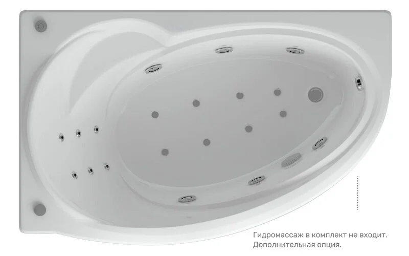 Ванна акриловая Aquatek Бетта BET150-0000170/BET150-0000171, 150 x 95 см, правая/левая, белая, белые - фото 7