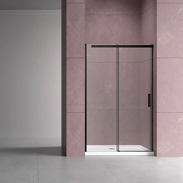Душевой уголок Vincea Dice 150х100 см профиль черный, черные - фото 4