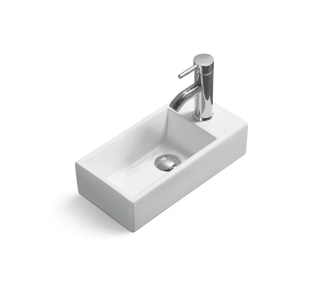Раковина SantiLine 41 см левосторонняя белая - фото 1