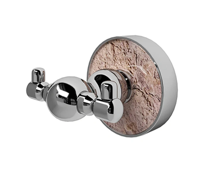 Крючок для ванной WasserKRAFT Nau двойной - фото 1