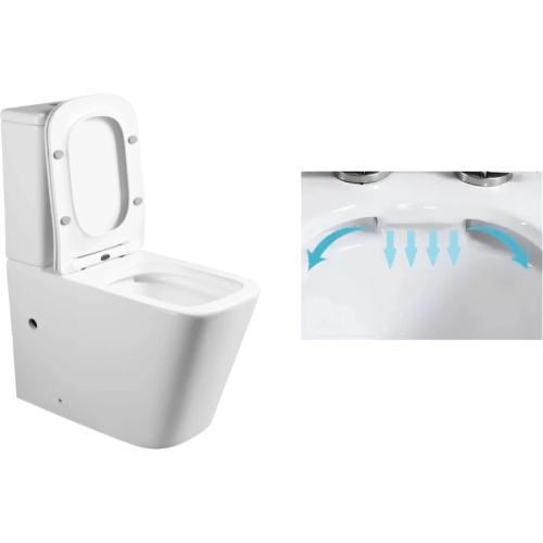 Унитаз компакт Ceruttispa Maiella безободковый - фото 3