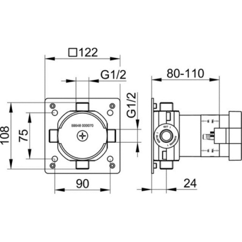 Переключатель на 3 потребителя Keuco IXMO 59548 010001 - фото 3