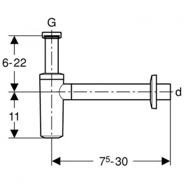 Сифон для раковины Geberit хром - фото 2