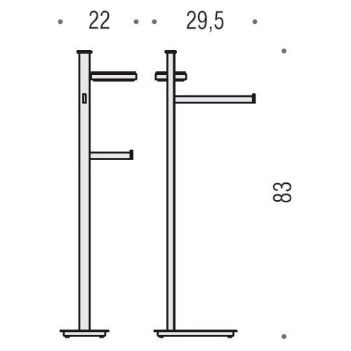 Стойка для ванной Colombo Units B9113 напольная - фото 3