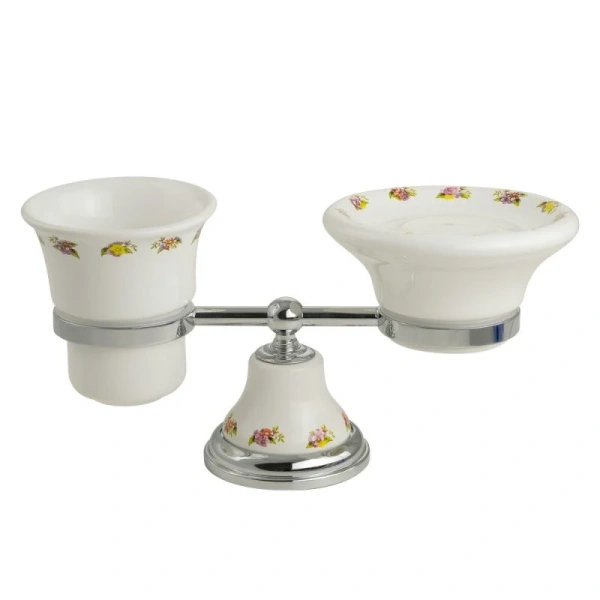 Мыльница и стакан для ванной Migliore Provance хром - фото 1