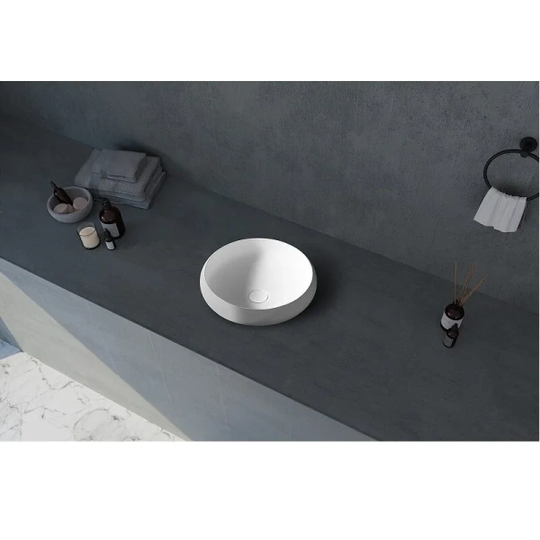 Раковина Abber Stein 40 см белая матовая - фото 4