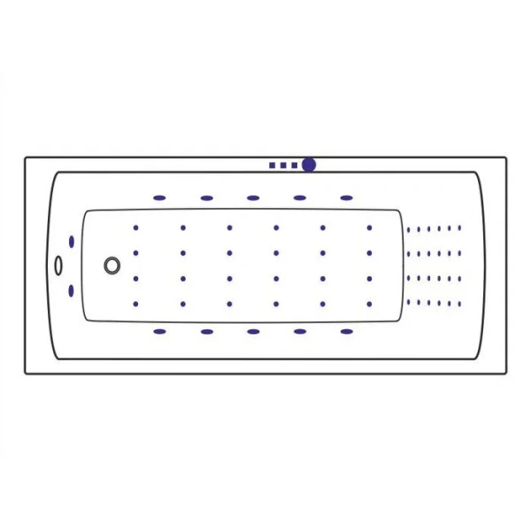 Ванна гидромассажная Excellent Aquaria Nano 170 x 75 см, белый/хром, WAEX.AQU17.NANO.CR, 170 см - фото 9