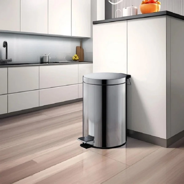 Мусорное ведро Акватек полированный хром - фото 3