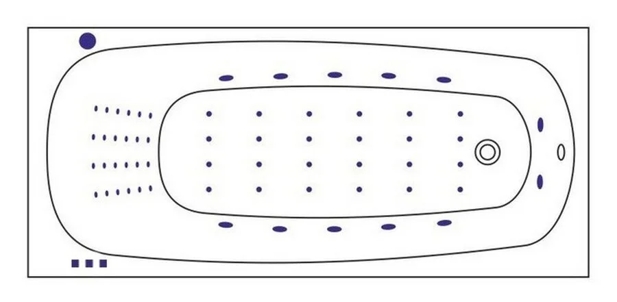Ванна гидромассажная Whitecross Layla 180 x 80 см, NANO, золото, белый, 0102.180080.100.NANO.GL, современныe, hi-tech - фото 3