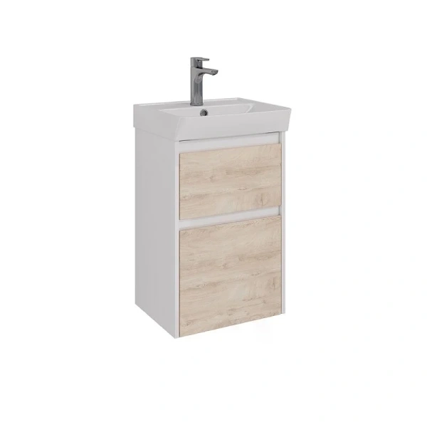 Тумба с раковиной Lemark Combi LM03C45T 45 см 2 выдвижных ящика