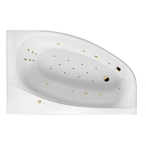 Ванна гидромассажная Excellent Kameleon Ultra 170 x 110 см, правая, белый/золото, WAEX.KMP17.ULTRA.GL - фото 1