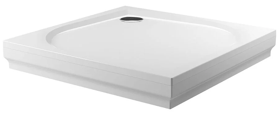 Душевой поддон из литьевого мрамора белый с сифоном Riho Kolping DB20 80x80 см, квадратные - фото 3