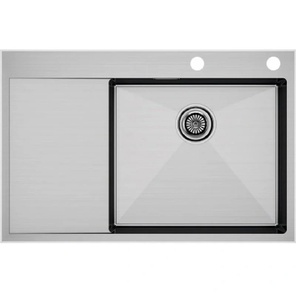 Мойка для кухни Paulmark Kroner-Edge 78 см нержавеющая сталь правая - фото 1