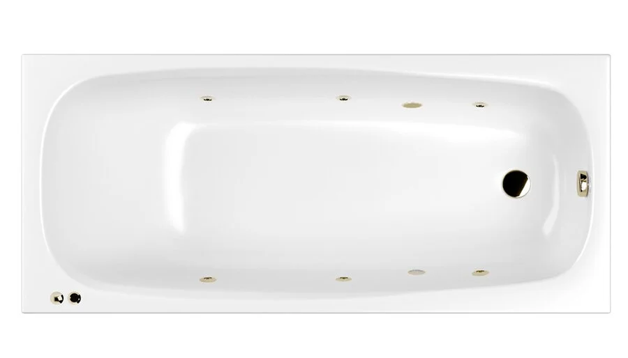 Ванна гидромассажная Whitecross Layla Soft, 180 х 80 см, увеличенная толщина акрила, усиленная армировка, белый/бронза, 0102.180080.100.SOFT.BR - фото 1