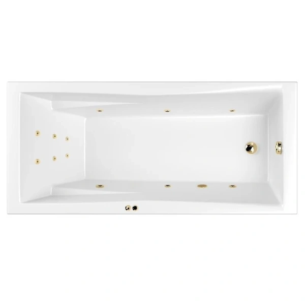 Ванна гидромассажная Whitecross Palace 0104.180080.100.LINE.GL, 180 x 80 см, форсунки золото - фото 1