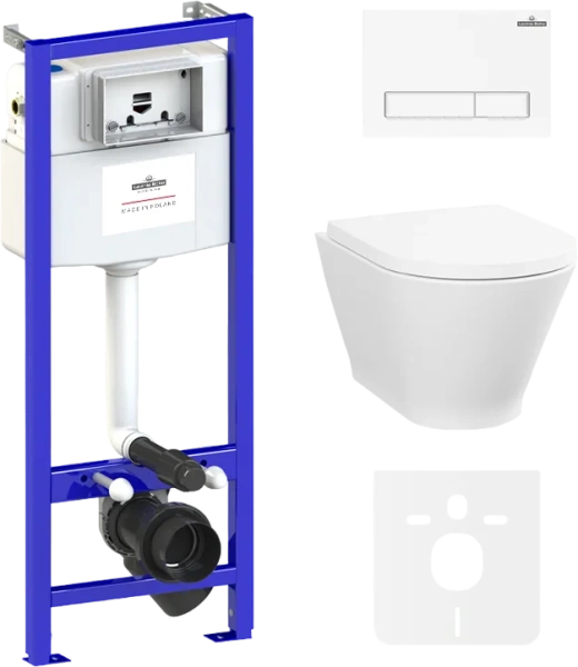 Унитаз с инсталляцией Lavinia Boho Elegant с белой клавишей - фото 1