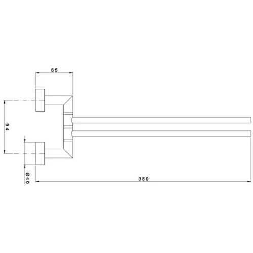 Полотенцедержатель двойной поворотный для ванной Nicolazzi Minimale 1482M - фото 4