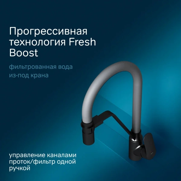 Смеситель для питьевой воды Am.Pm Like черный, серый, из латуни, округлая форма - фото 5