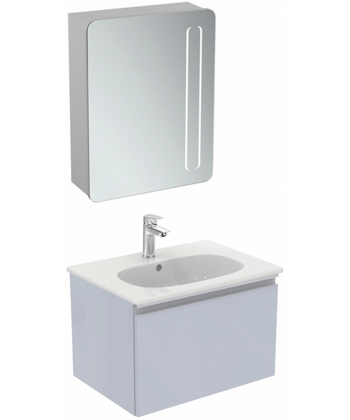 Тумба под раковину подвесная Ideal Standard Tesi 60 см светло-серый глянцевый, нет в наличии - фото 2