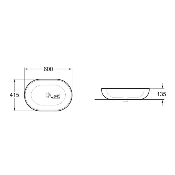 Раковина Vincea 60 см черная матовая, современные, hi-tech - фото 2