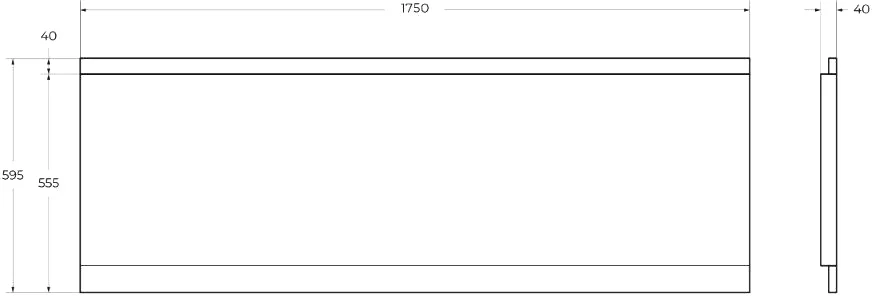 Передняя панель для акриловой ванны Cezares Eco 175 см с комплектом крепежа, в наличии - фото 2