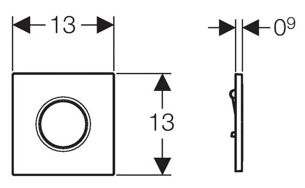 Клавиша смыва Geberit Sigma 01 хром матовый - фото 2