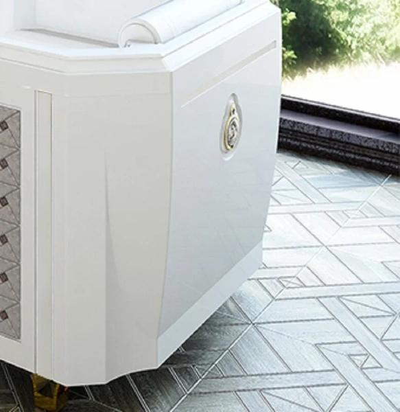 Акриловая ванна Fra Grande Фернандо 4-01-4-0-1-421, 190 x 90 см, рама-подставка на декоративных ножках, подголовник - 2 шт., белая/бронза, прямоугольные - фото 5